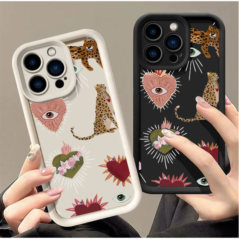 Capa De Olhos De Leopardo Para Samsung A57 A56 A55 A17 A07 A16 A15 A27 A54 A06 A35 A23 A14 A53 A13 A12 A25 A36 A73 A34 5