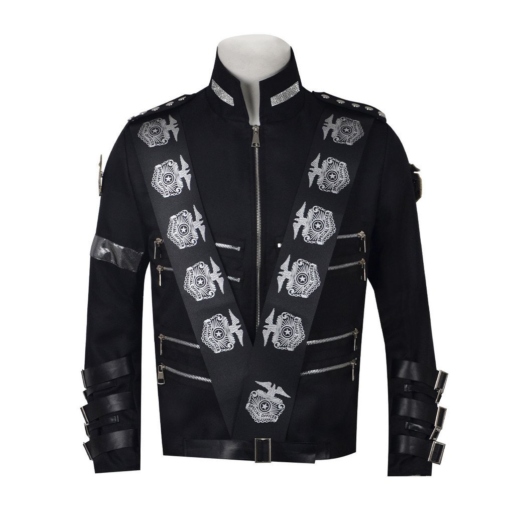 Fantasia de cosplay da jaqueta do Michael Jackson para o Halloween, roupa de cosplay para palco de show do Michael.