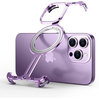 Capa Magnética para Telefone OATSBASF Compatível com iPhone 14 Pro Max 6.7", [Compatível com Magsafe] Capa de Metal com 
