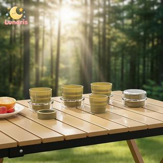 Lunaris Dobrável Grau Alimentício Silicone Beber Copo Conjunto De 4 Canecas Dobráveis Reutilizáveis Portáteis Para Viage