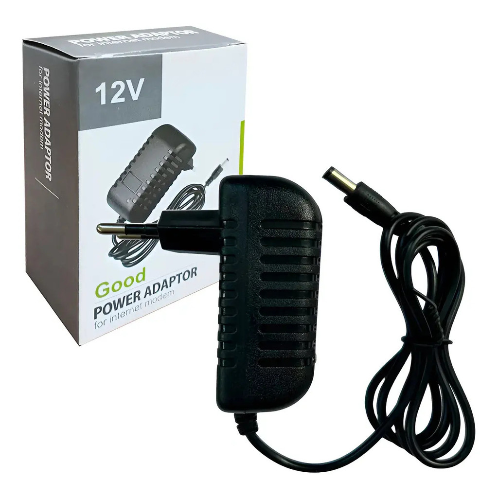 Fonte Eletrônica 12V 2A Bivolt Automática Estabilizada Plug P4 para CFTV LED Roteador
