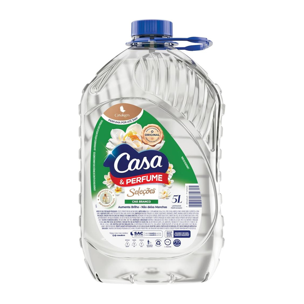 LIMPADOR PERFUMADO SELECOES CHA BRANCO 5L CASA & PERFUME