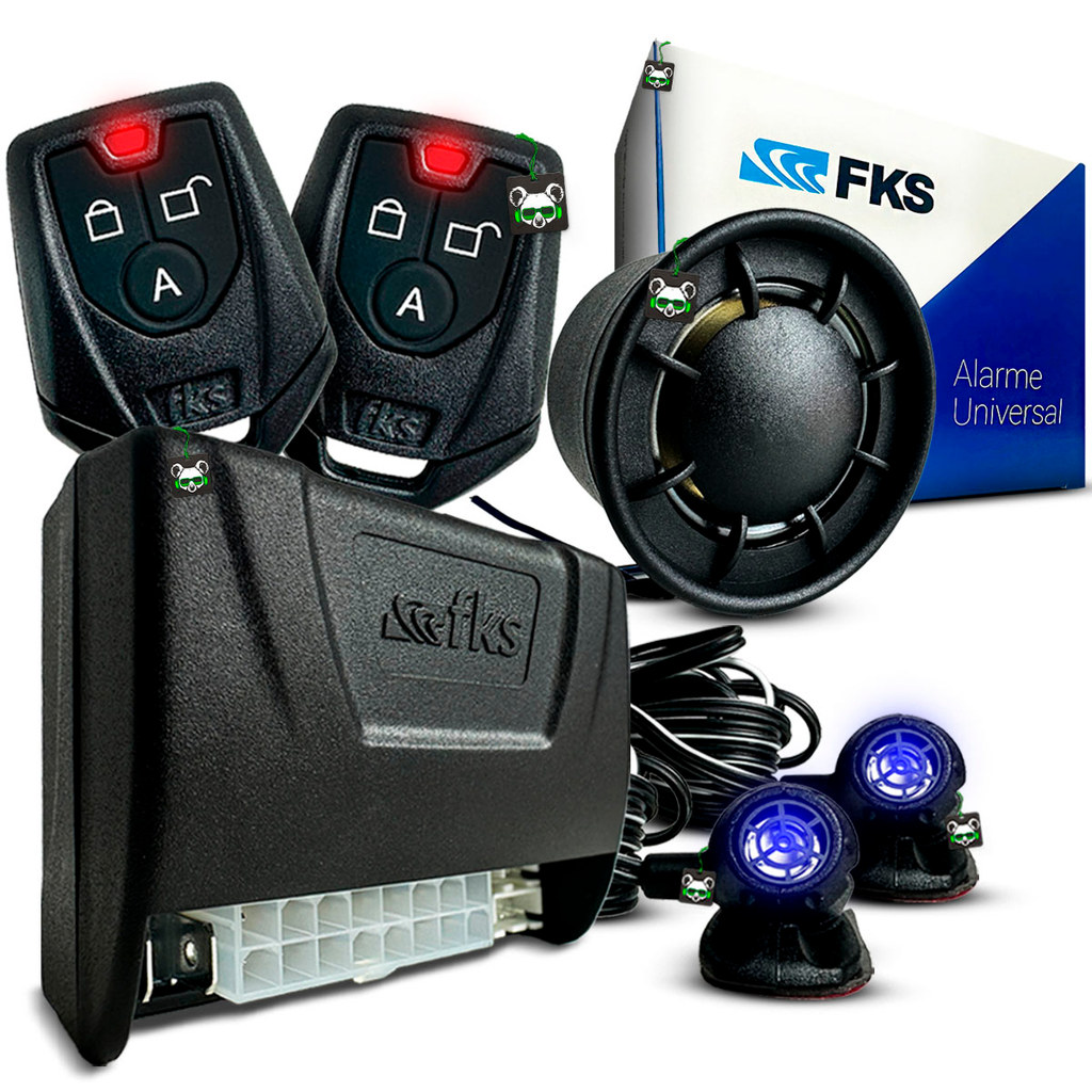Kit Alarme Automotivo Universal Bloqueio FK902 CB Controle Sensor Presença Antifurto Trav…