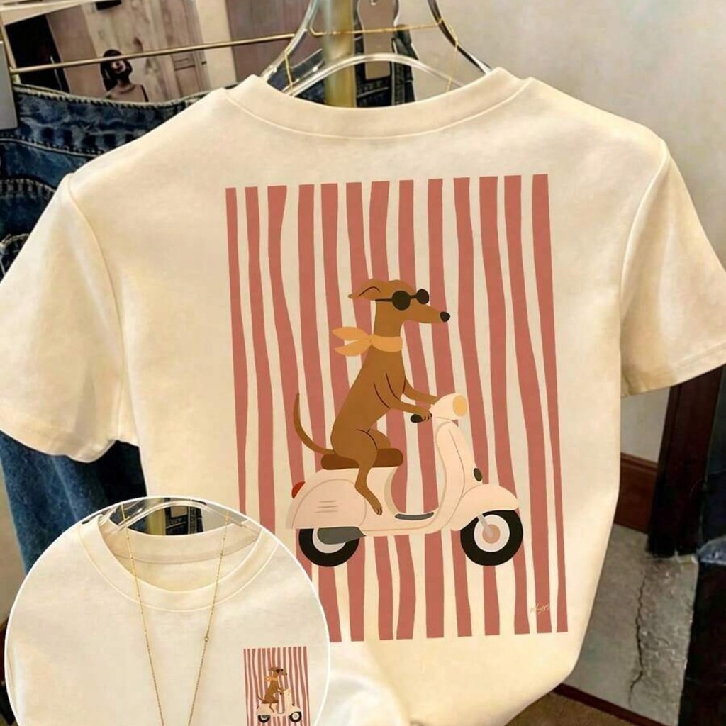 Camiseta Feminina listras estampas diversas cute 100% algodão Camisa Blusa  Unissex Moda  Estampada