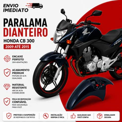 Paralama Dianteiro Honda Cb 300 Cb 300R 2009 Á 2015 Azul Perolizado Pro Tork