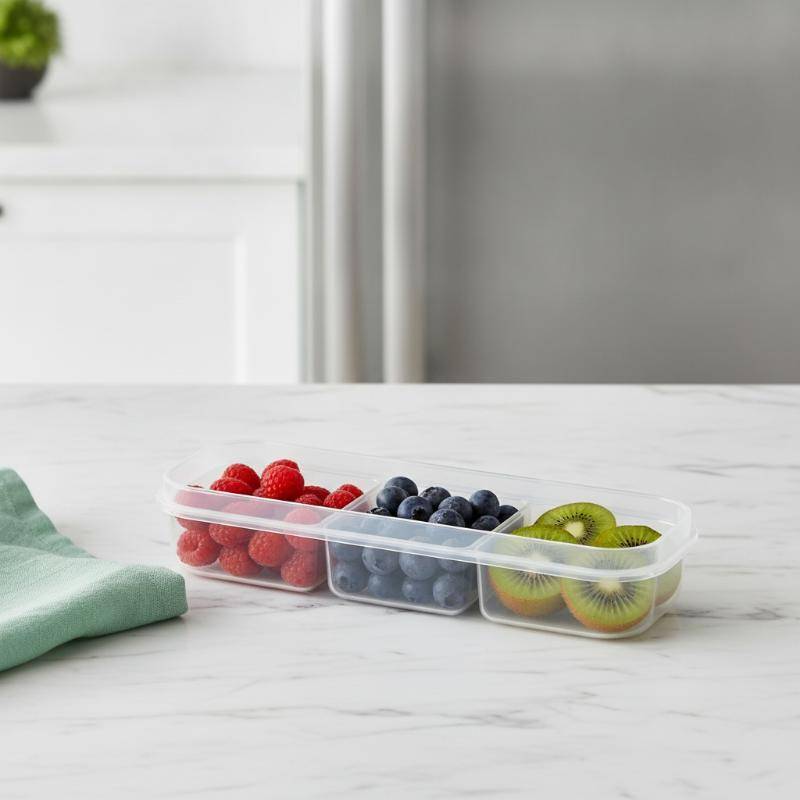 WEIYU Recipiente De Armazenamento De Alimentos Sem BPA 1P Quadrado Geladeira Freezer Organizador Para Cozinha Vegetais B
