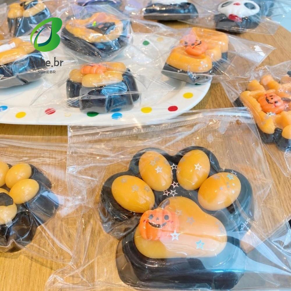 Brinquedo Sensorial SFBSF , Brinquedos De Apertar De Halloween De Abóbora De Morcego , De Descompressão De Patas De Gato