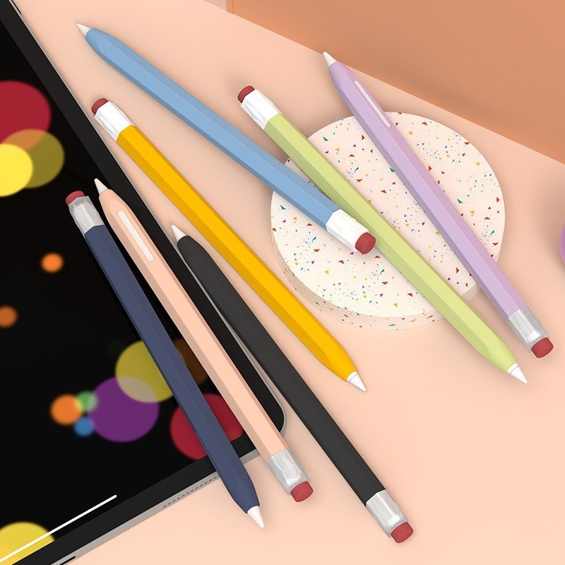 Adequado para apple Pencil 1a geração caneta caso Retro cor misturada apple 2a g