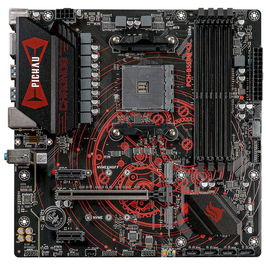 Placa mãe Chronos B550M-CR, DDR4, Socket AMD AM4, mATX, Chipset B550, PCH-B550M-CR