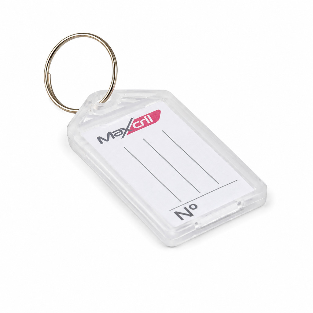 CHAVEIRO COM ETIQUETA PARA IDENTIFICAÇÃO DE CHAVES CAIXA COM 100 BRANCO COM 12 BLISTERS 10180012 - MAXCRIL