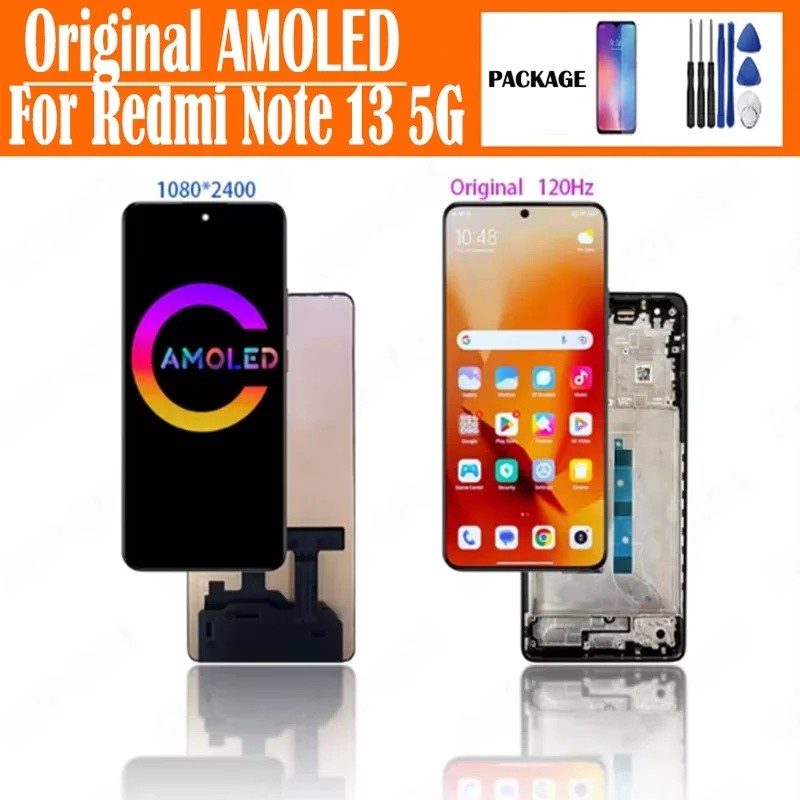 Original AMOLED Para Xiaomi Redmi Note13 Nota 13 2312DRAABC Pantalla Display Lcd