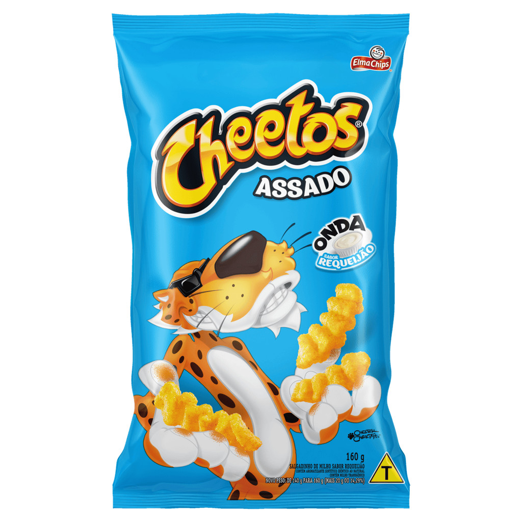 Cheetos Salgadinho Onda Requeijão Elma Chips 160g