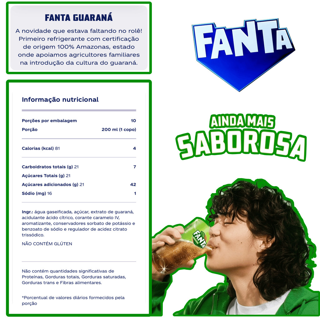 Fanta Refrigerante Guaraná Pet 2L — imagem 2 de 2