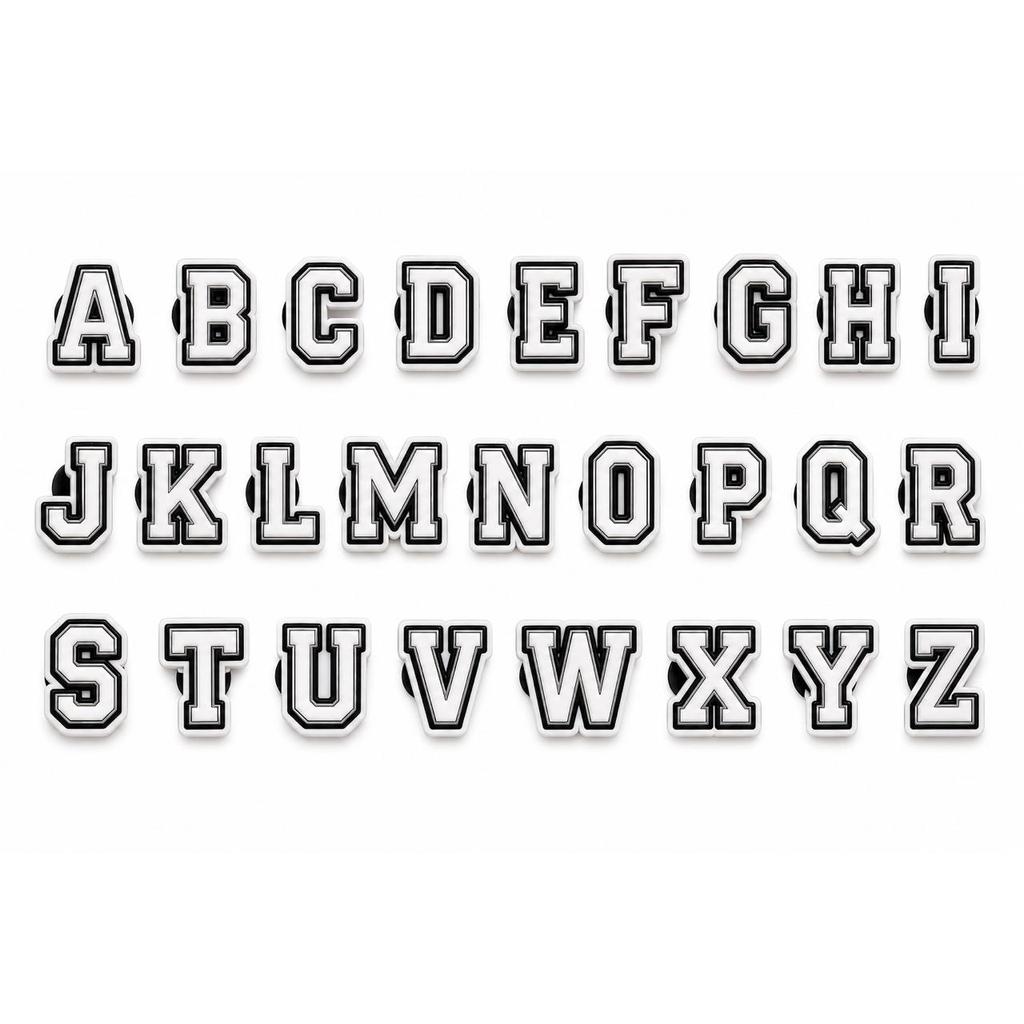 Pins\Bottons de Letras Emborrachadas Para Sapato Babuche