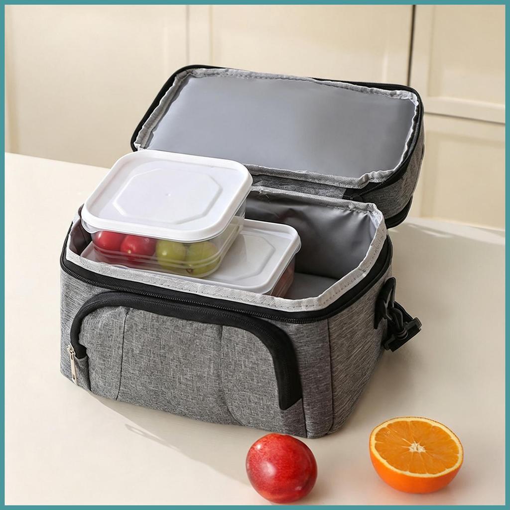 Lancheiras Isoladas Para Mulheres , Refrigerador Térmico De Camada Dupla Com Alça De Ombro , Sacola De Almoço Trabalho E