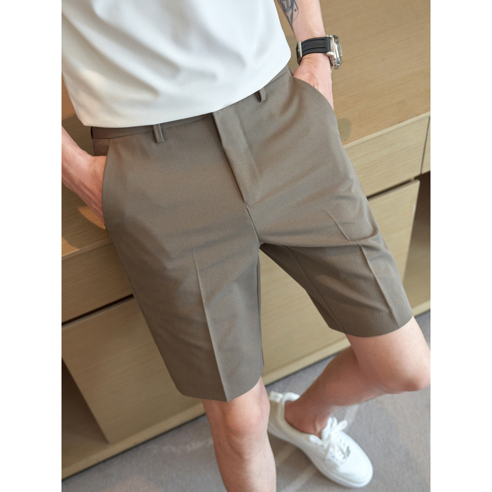 High-End sentimento terno Shorts masculino verão fino britânico Casual calças de cinco pontos fino-ajuste All-Match T