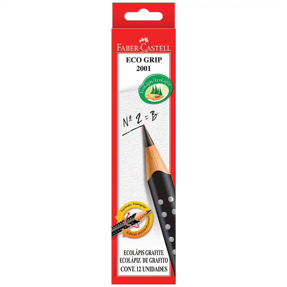 Lápis preto nr 2B caixa com 12 unidades 2001BPR\617007 Faber-Castell