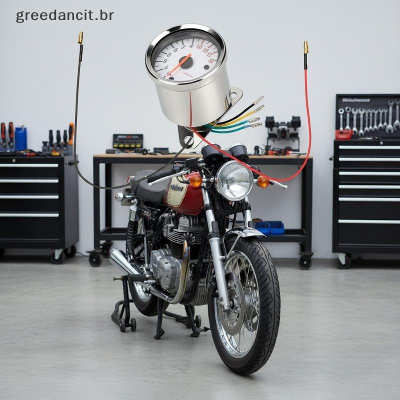 Medidor Digital Tacômetro Velocímetro 12V Motocicleta Universal 13000RPM Balit Para Tela De Painel De Scooter