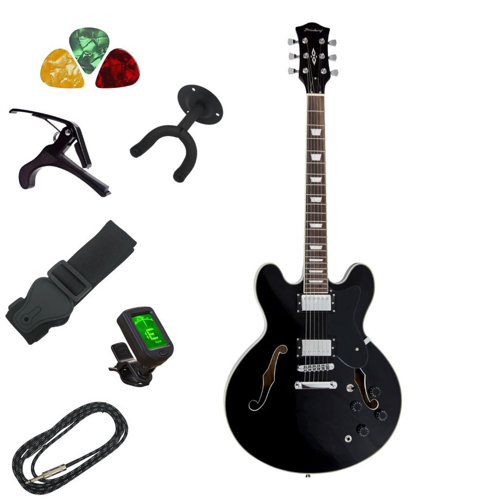 Guitarra Semiacústica Elétrica Strinberg Shs300 + Kit Web