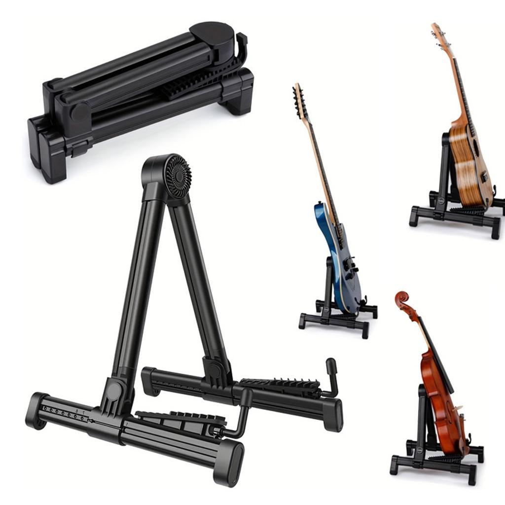 Suporte de guitarra dobrável instrumento dobrável ajustável para instrumentos de cordas