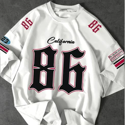 Camiseta T-shirt Unissex Streetwear California 86 Estilo Jearsey Algodão Premium Envio Imediato