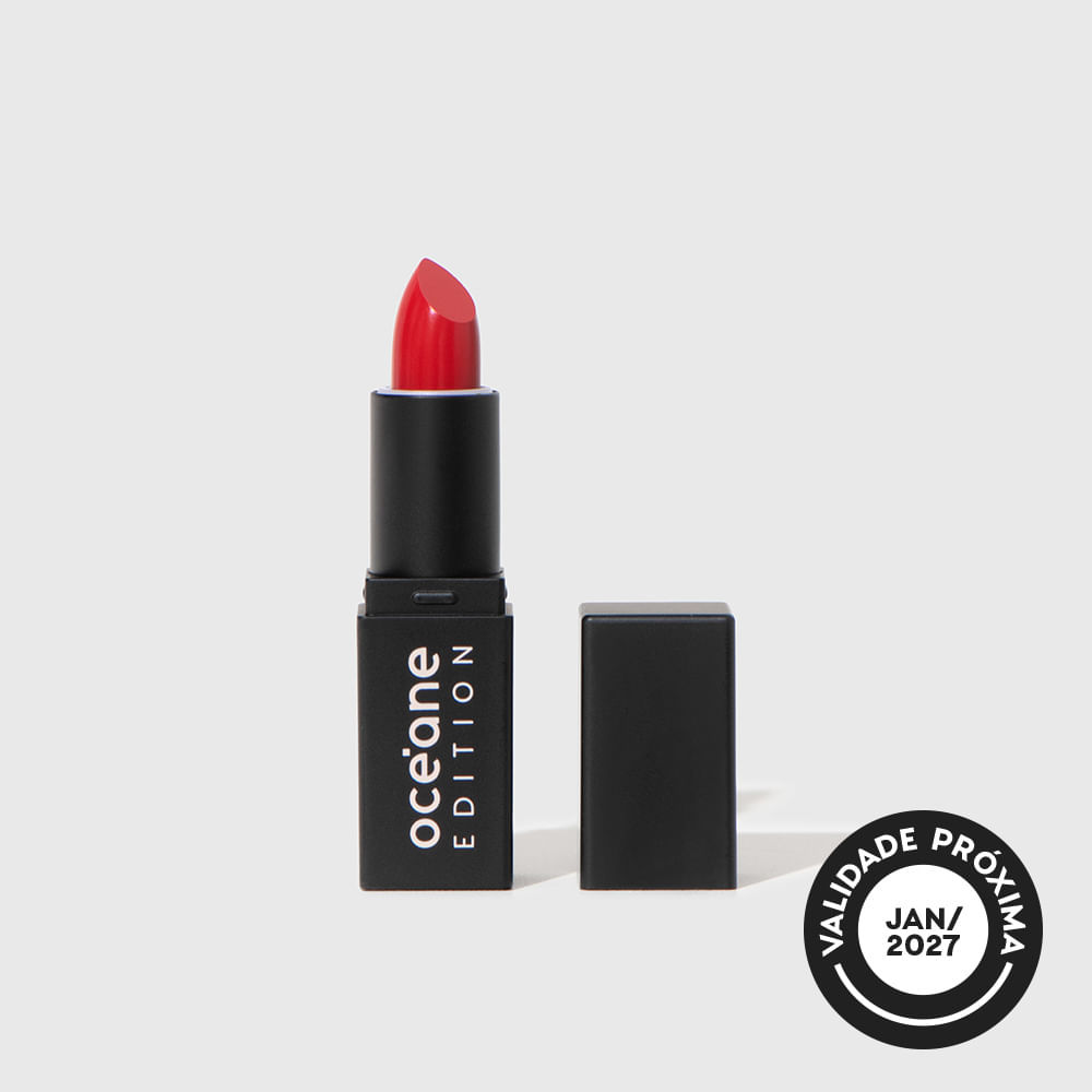 Mini Batom Vermelho Semi-Matte - The Lipstick Red Kiss Océane Edition 2g