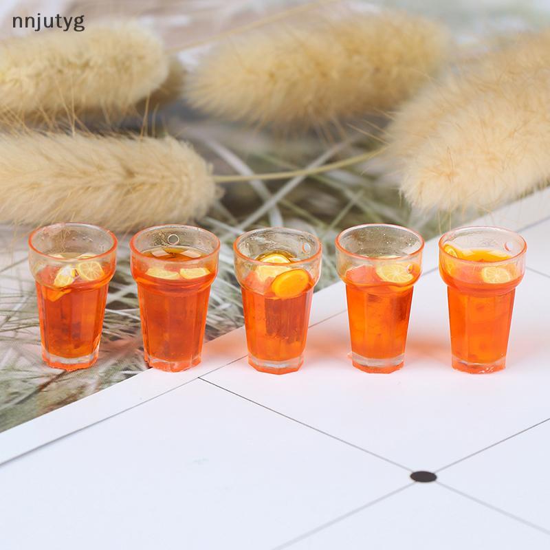 5 Peças 1 : 12 Casa De Bonecas Em Miniatura Comida Limão Xícaras De Chá Boneca Bebidas Modelo Brinquedo