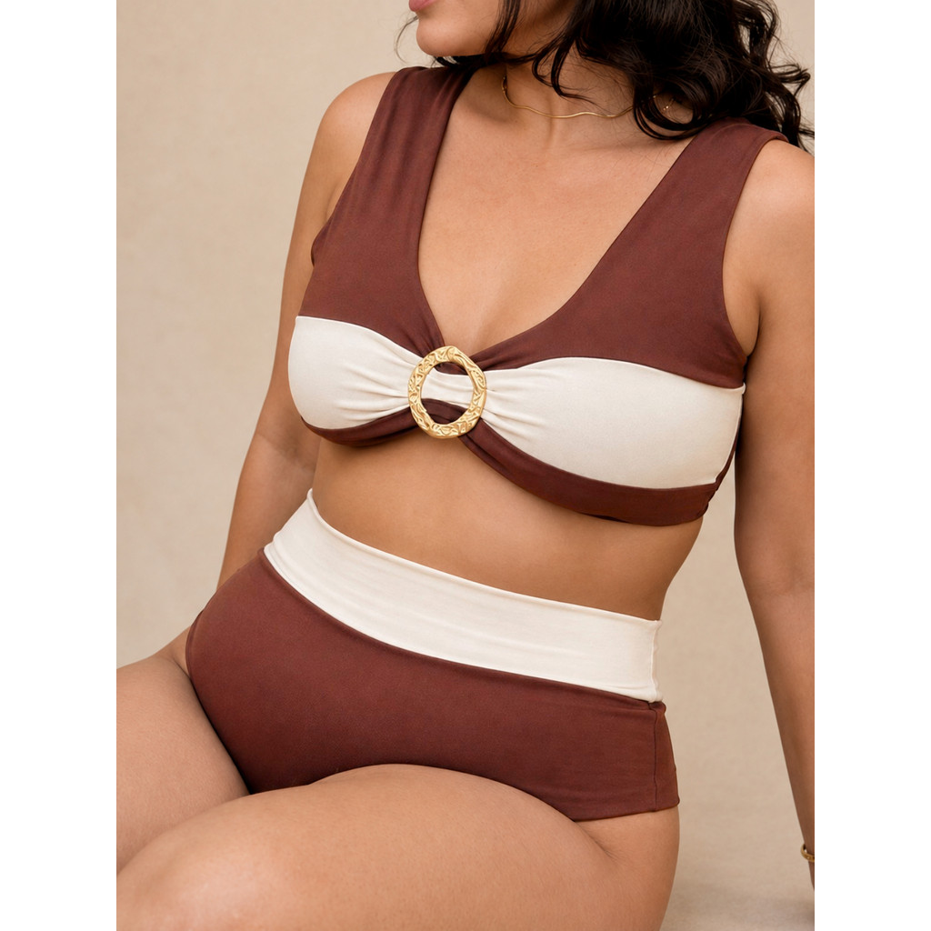 PLUS SIZE DE VERDADE 42 ao 56 Biquini forrado Bicolor Onver