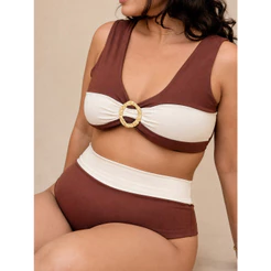 PLUS SIZE DE VERDADE 42 ao 56 Biquini forrado Bicolor Onver