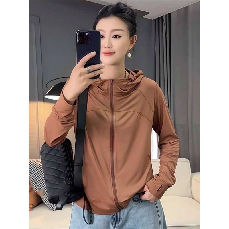 Seda gelo estilo fino protetor solar roupas jaqueta feminina 2026 verão novo estilo ao ar livre respirável protetor sola