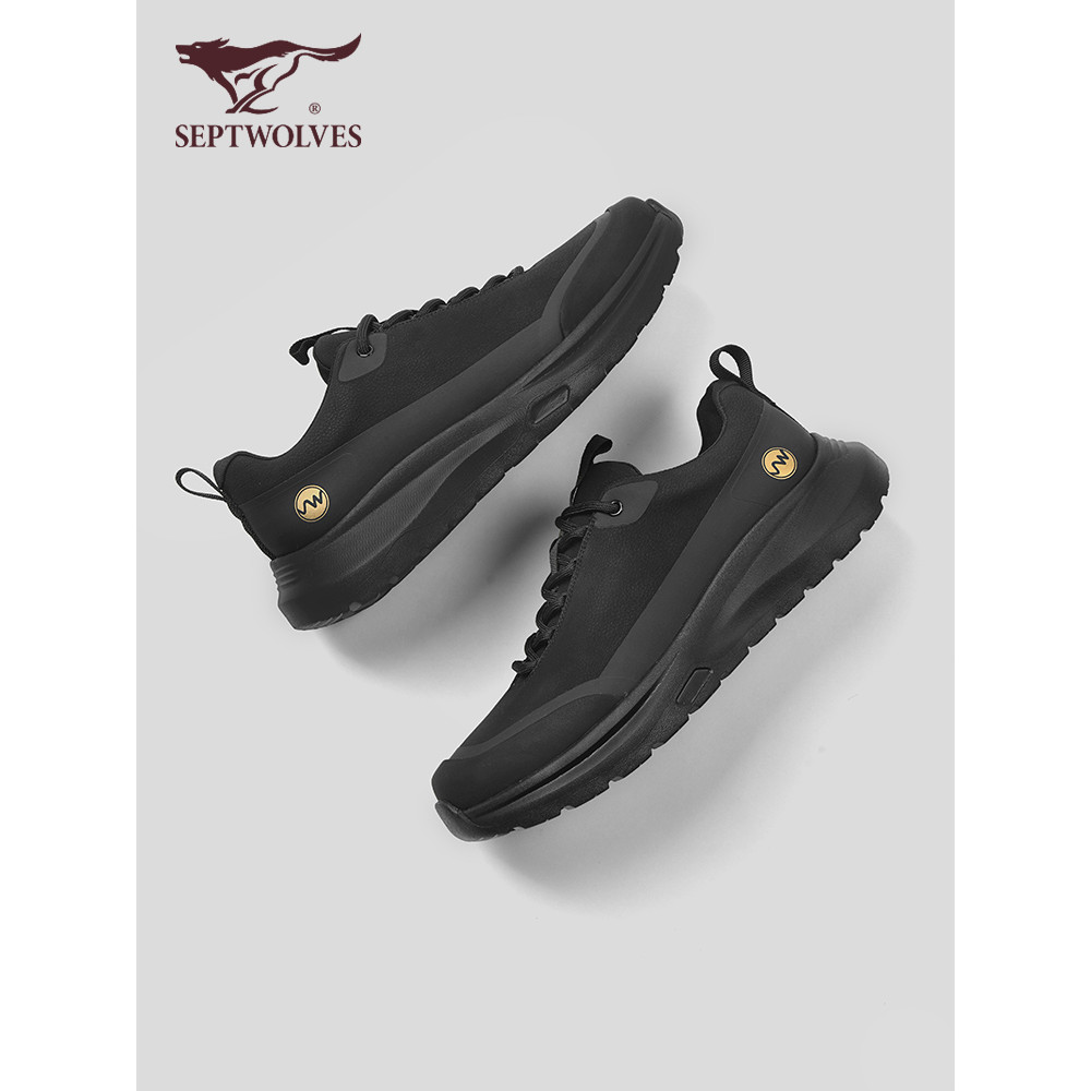 Seven Wolves Sapatos Masculinos 2026 Novo Estilo Sapatos Casuais Masculinos De Couro De Sola Grossa Aumentando Sapatos M