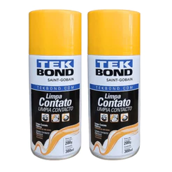 KIT 2 LIMPA CONTATO TEKSPRAY 300ML/200G REMOVEDOR DE RESIDUOS TEKBOND