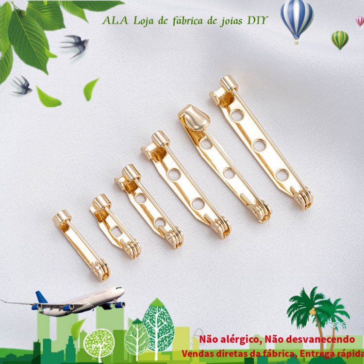 Broche de pino banhado a ouro 14K, retenção de cor, Anti-reflexo, feminino, faça você mesmo, corpete artesanal, joias ca