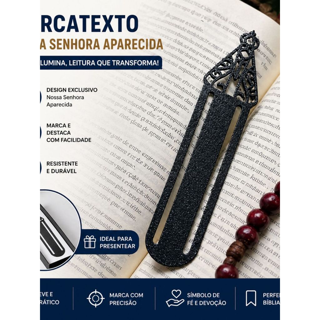 kit 5 Marca texto Nossa Senhora Aparecida Marcador de Bíblia Presente Católico Leitura Devocional Marcador De Página