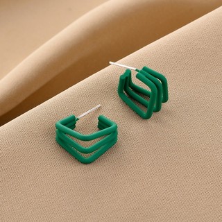 Influenciador moda Retro verde brincos de três camadas 2025 novo estilo brincos de venda quente Design exclusivo brincos