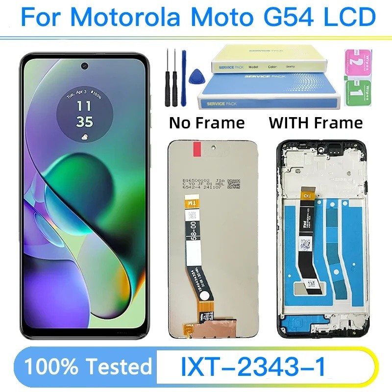 6.5 " AAA + Para Motorola Moto G54 XT2343 Display LCD Painel Da Tela De Toque Di