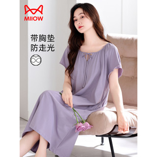 Gato pessoas camisola com almofada no peito feminino verão puro algodão de manga curta estilo fino feminino 2026 novo es