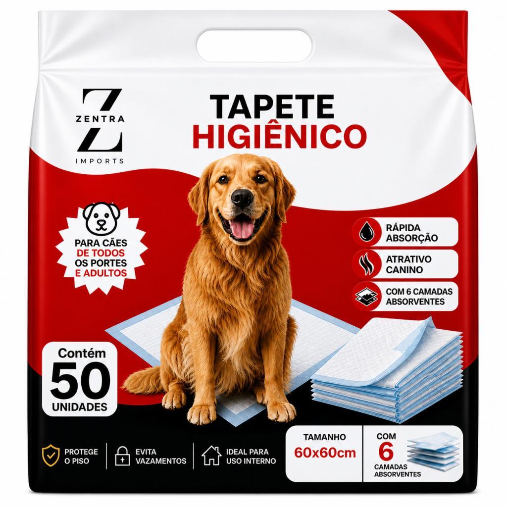 Tapete Higiênico Cachorro Pet Cães 50un 60x60 Antivazamento