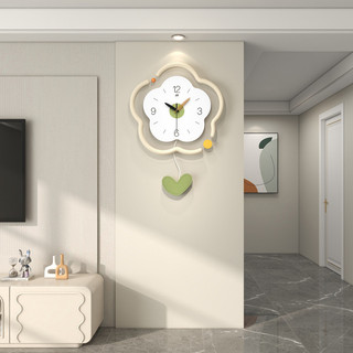 Relógio de parede estilo creme High-End sentimento sala de estar casa sala de jantar entrada decoração simples relógio d