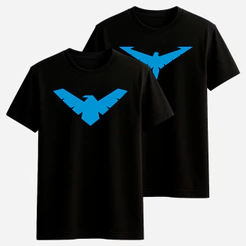 Camiseta Premium Asa Noturna 100% Algodão Manga Curta Masculina - Camisa Batman Heróis com Qualidade