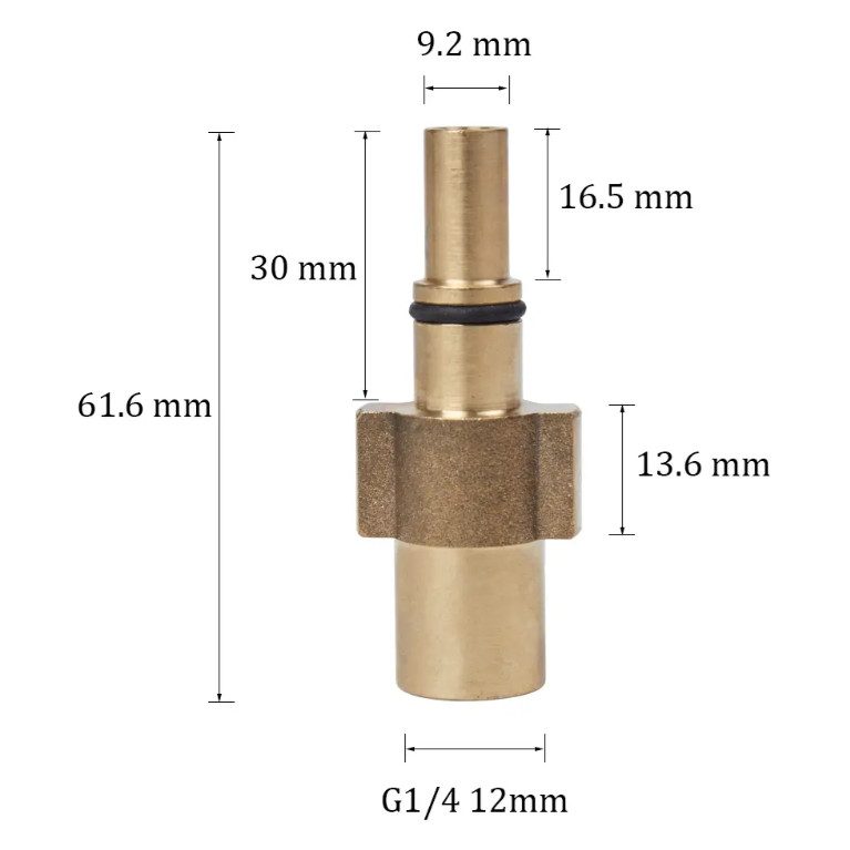 Kit Engate Rápido 1/4 Adaptador Gatilho Lavadora WAP WL1800 Bosch GHP Philco PLP2600 — imagem 2 de 2
