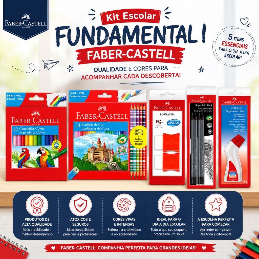 Kit Escolar Fundamental I Faber-Castell