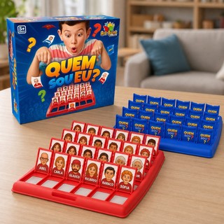 Jogo Quem Sou Eu? Vapt Vupt Educativo com Tabuleiro e Cartas – Diversão em Família e Amigos