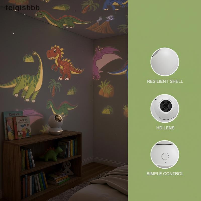 Luz Noturna Com Projetor Dinâmico De Dinossauro 360 ° Lâmpada Giratória Para Quarto , Sala De Estar , Presente De Feriad