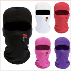 Ski , Chapéu Balaclava Estampado Rosa À Prova De Vento , Proteção Solar UV Feminino Masculino Capuz