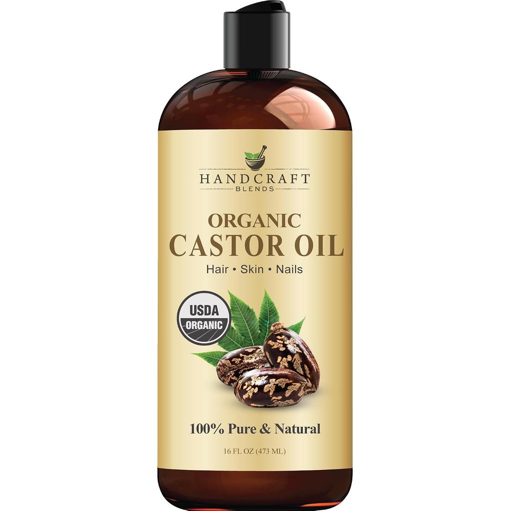 Óleo de Rícino Orgânico Artesanal - 16 Fl Oz HGE8