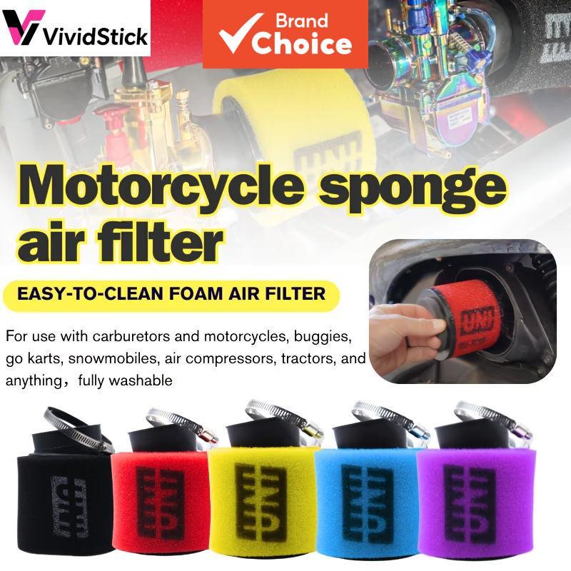 Filtro de Ar de Espuma Universal Vividstick 35/42/48mm para Gy6 50-200cc Substituição de Admissão para Scooter, Moto de