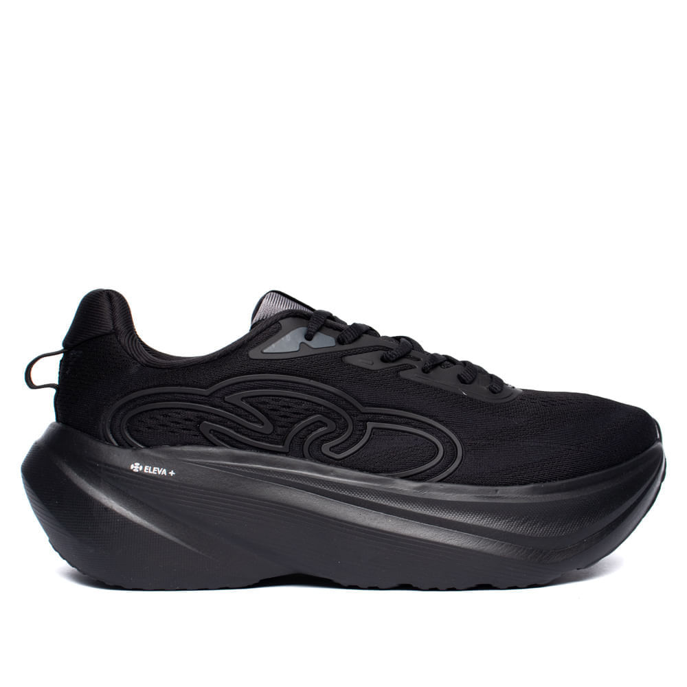 Tênis Masculino Olympikus Grau Caminhada Eleva+ Preto