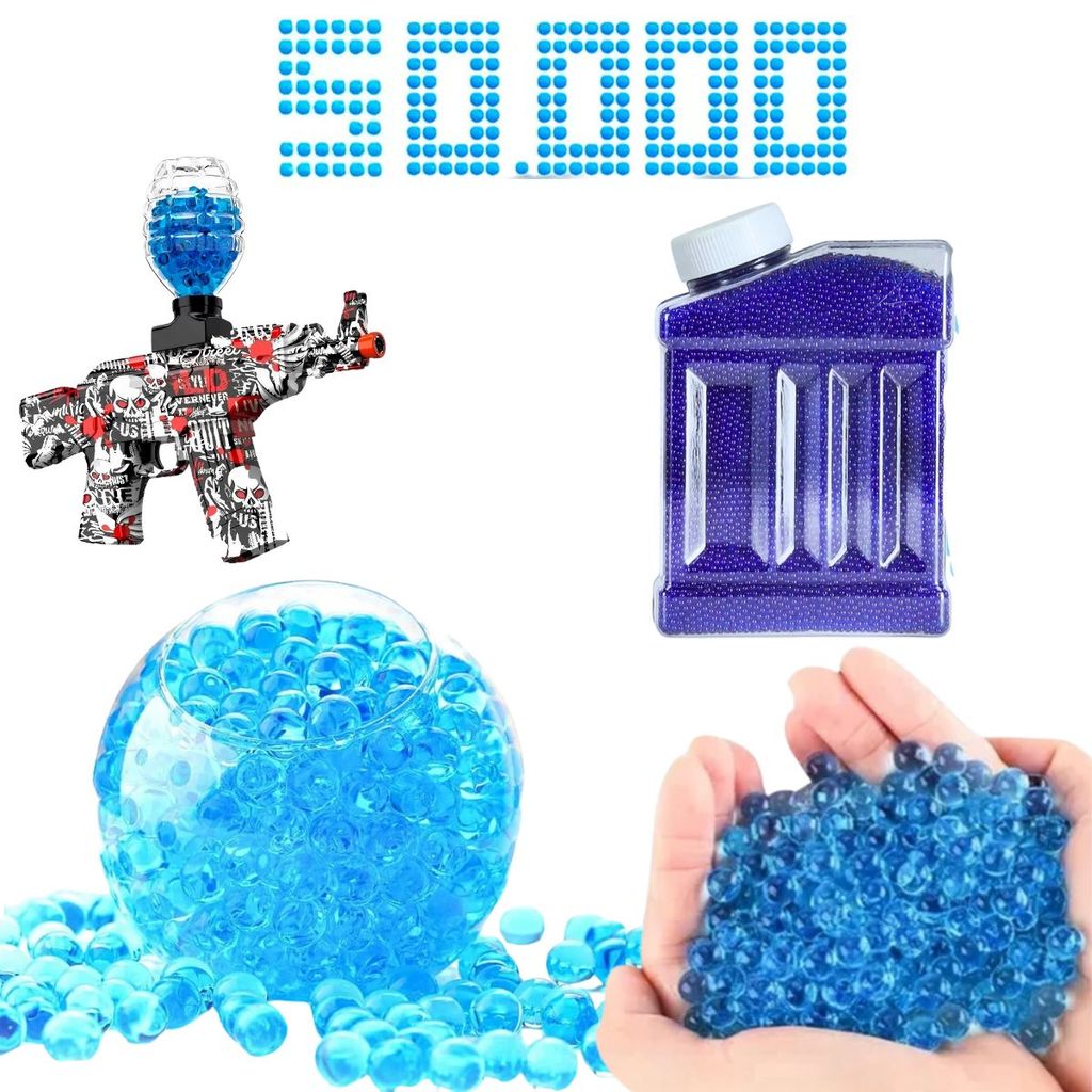 Refil Bolinhas de Gel Orbeez 50 Mil Unidades Cresce na Água Brinquedos Lançadores Castela