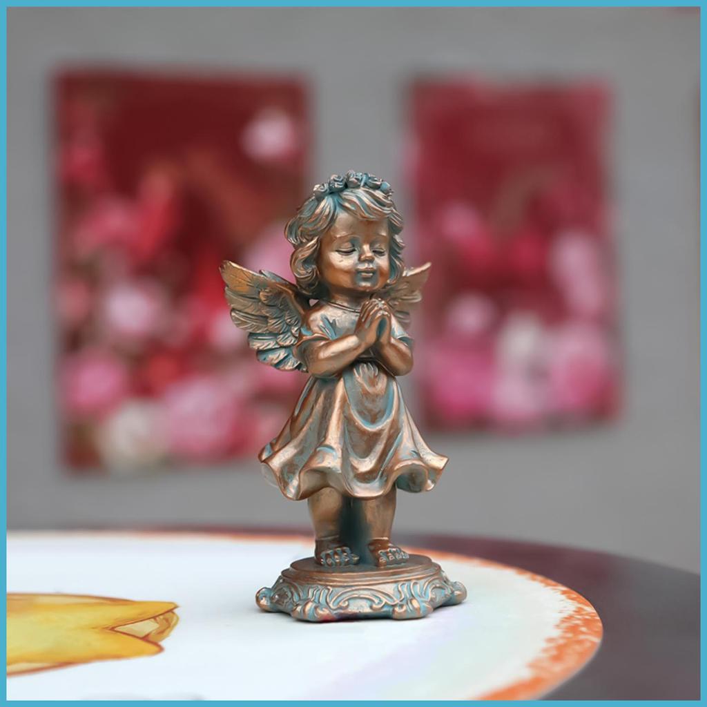 Figuras De Anjo Resina Criança Oração Estatueta Para Sala Estar Quarto Vaidade Mesa Escritório Cabeceira playmy